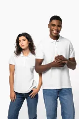 Polo de punto piqué manga corta mujer
