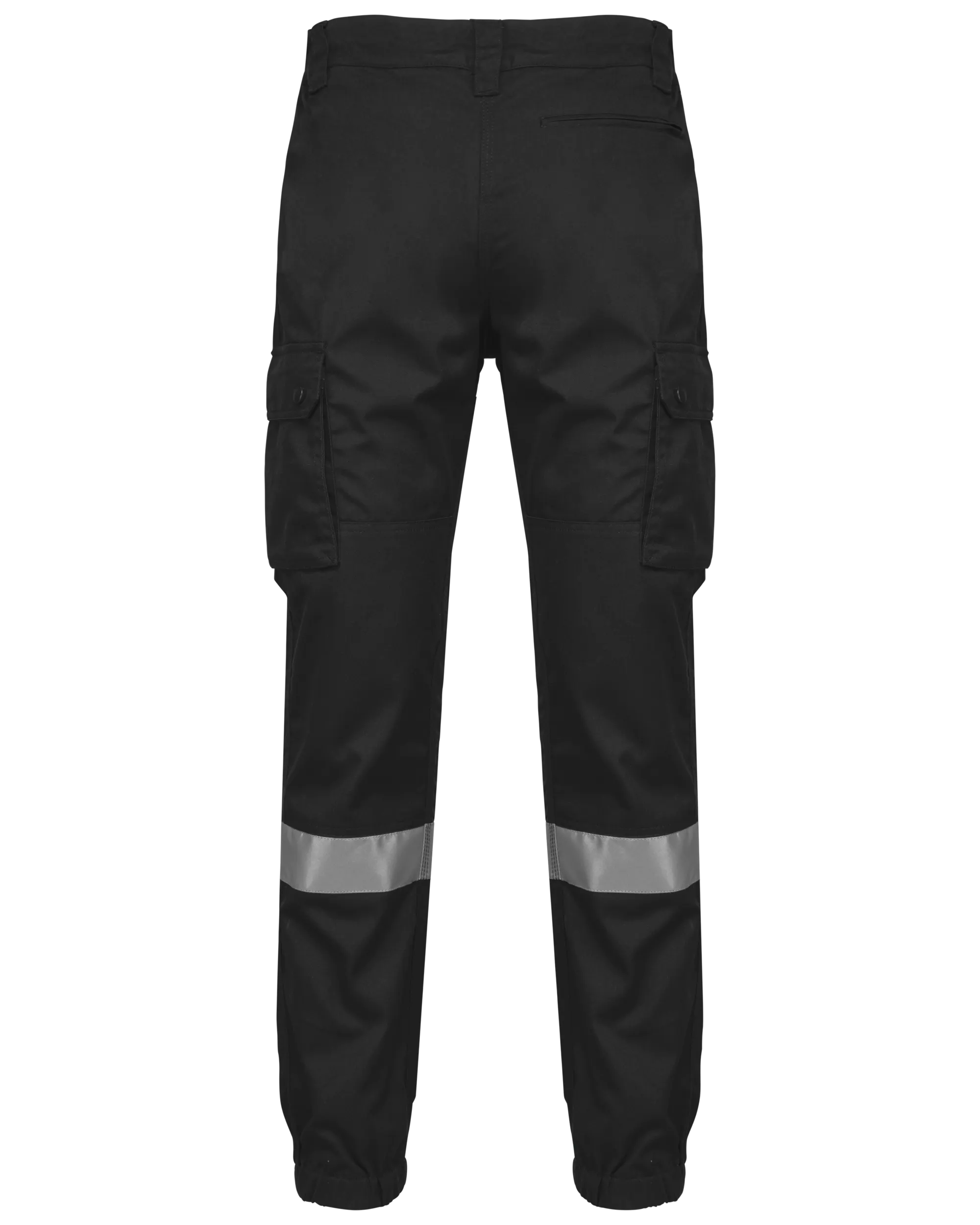 Pantalón cargo unisex con bajo elástico y tira reflectante