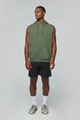 Sudadera con capucha sin mangas unisex