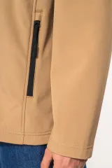 Chaquetas softshell 3 capas con capucha y mangas extraíbles unisex