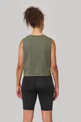 Camiseta corta sin mangas para mujer