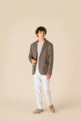 Blazer efecto lavado de lino hombre