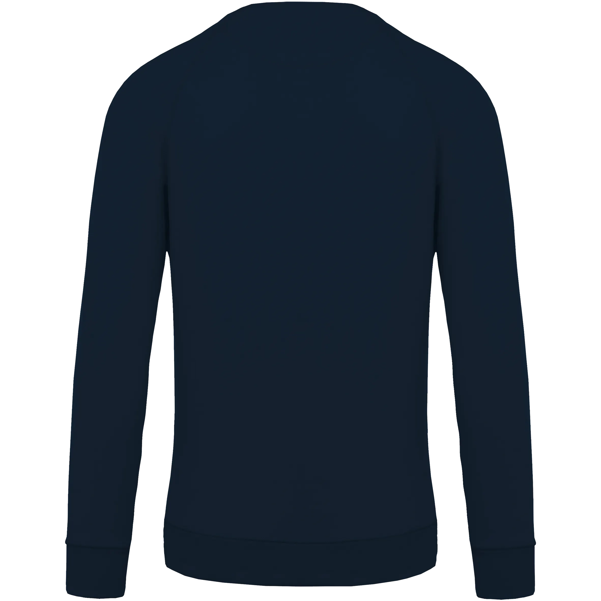 Sudadera algodón orgánico con cuello redondo y mangas raglán de hombre