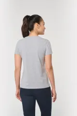 Camiseta ecorresponsable antibacteriana cuello de pico mujer
