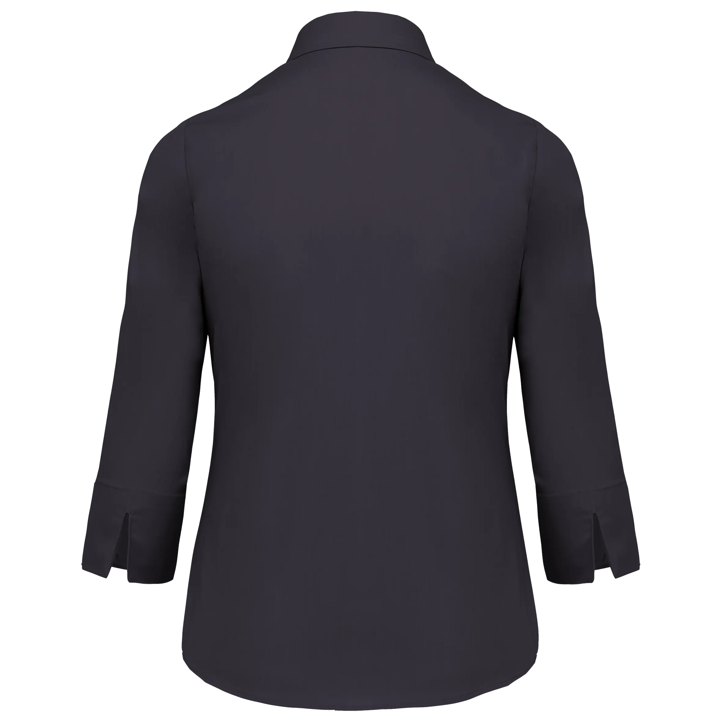 Camisa popelina de polialgodón manga 3/4 de fácil cuidado mujer