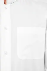 Camisa cuello mao manga larga hombre