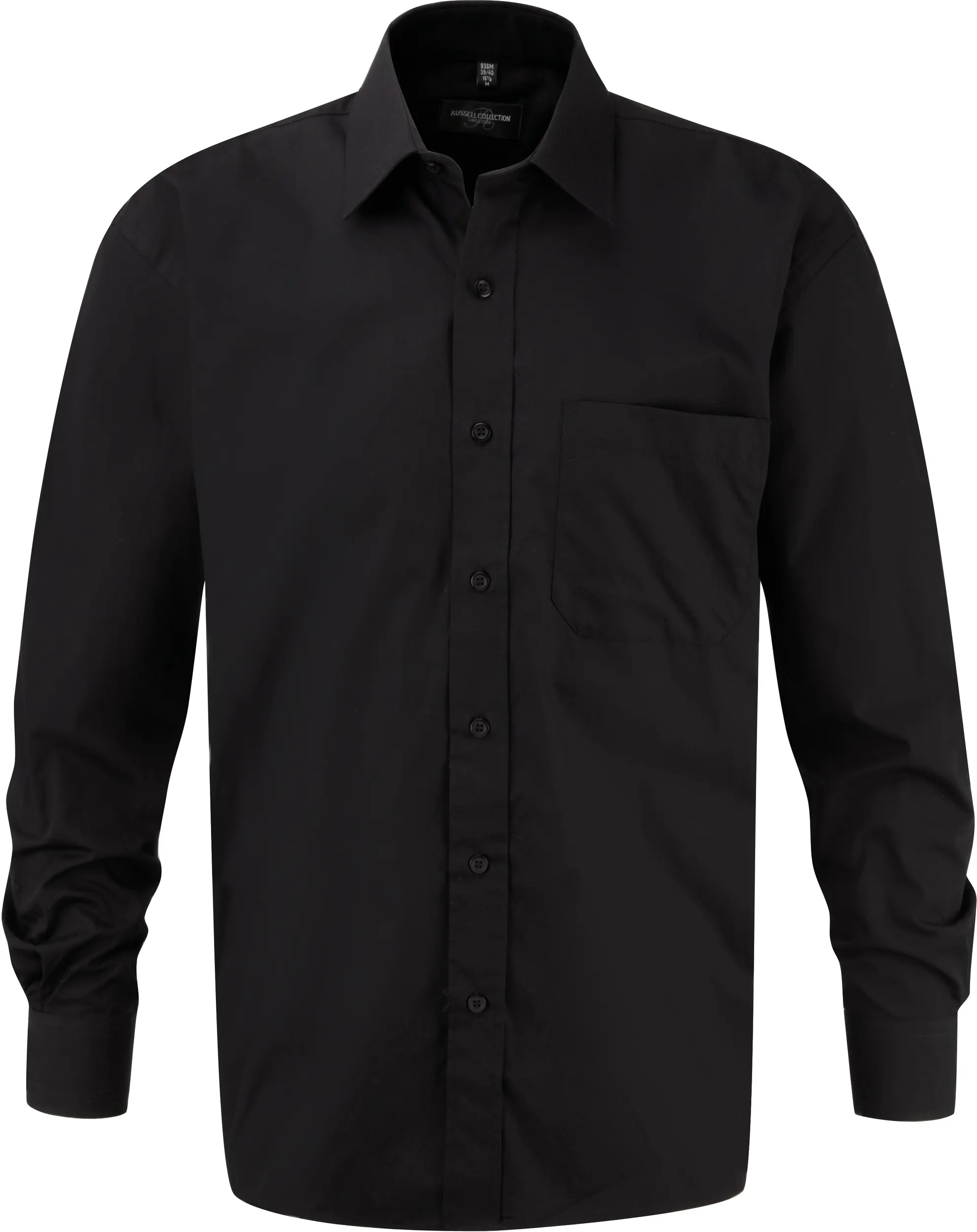 Camisa Popelina de algodón puro manga larga hombre