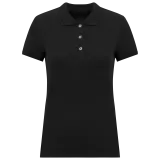 Polo de punto piqué manga corta mujer