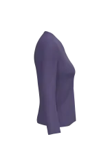 Camiseta manga larga y cuello de pico mujer