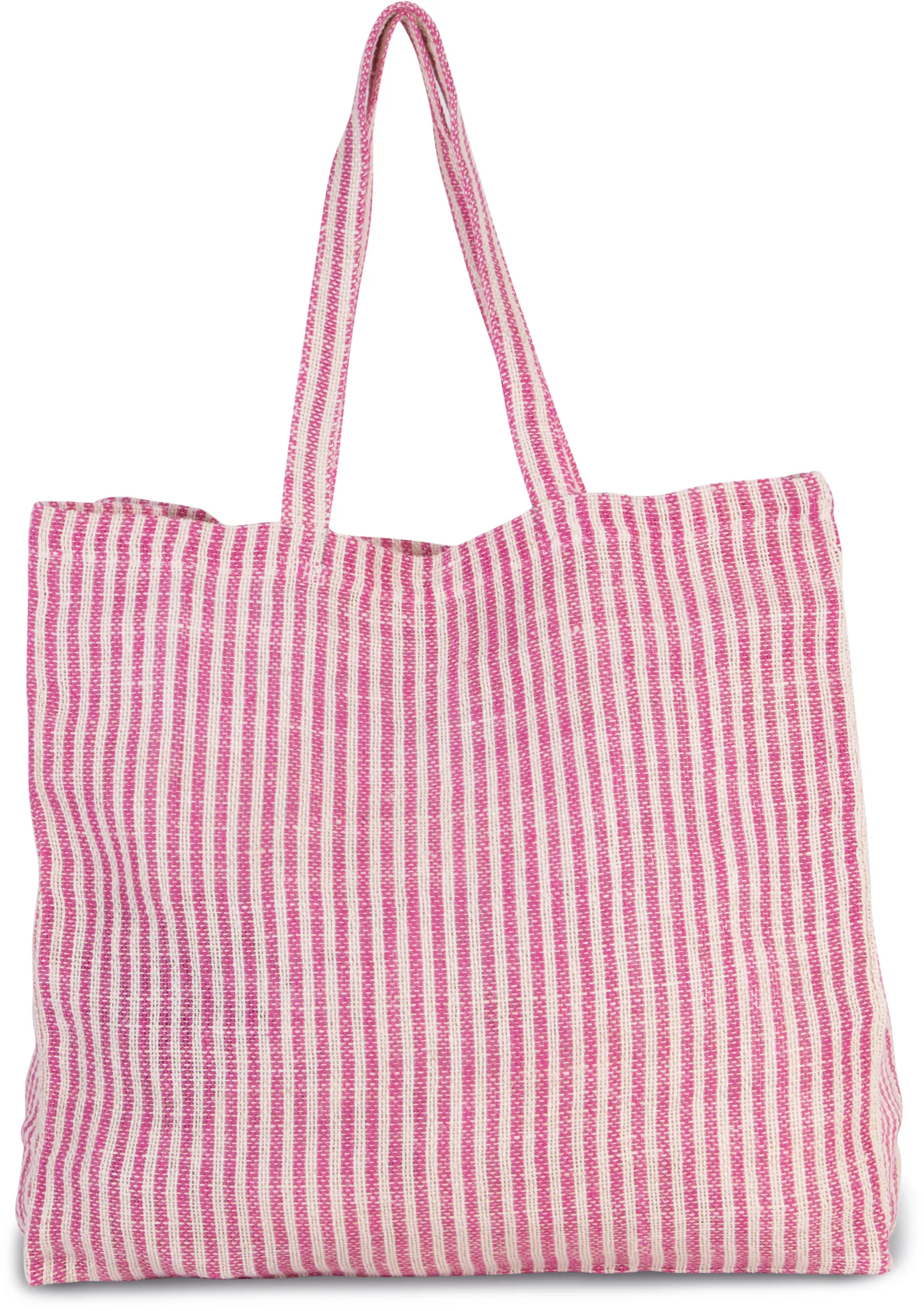Bolsa shopper de juco a rayas