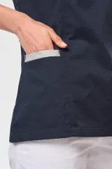 Blusa polialgodón con botones a presión mujer