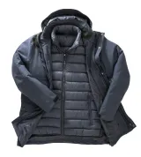 Chaqueta acolchada Ripstop reciclada 3 en 1