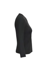 Camiseta manga larga y cuello de pico mujer