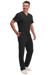 Pantalón con cordón de ajuste y tiro estándar hombre