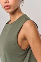 Camiseta corta sin mangas para mujer