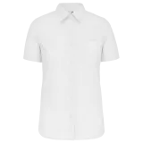 Camisa popelina manga corta mujer