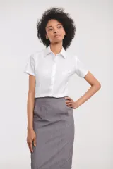 Camisa Espiga manga corta mujer