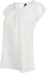 Top cuello plisado mujer