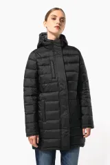 Parka ligera acolchada con capucha para mujer