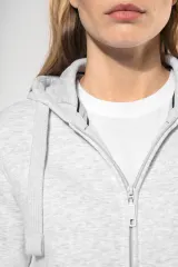 Sudadera con capucha y cremallera de mujer