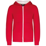 Sudadera capucha y cremallera niños