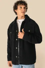Sobrecamisa de sherpa con hombros caídos unisex