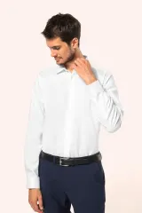 Camisa Oxford Pinpoint manga larga hombre