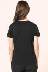 Camiseta Supima® cuello de pico manga corta mujer