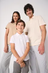 Polo punto piqué hombre