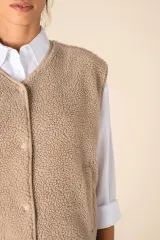 Chaleco de sherpa mujer