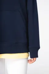 Sudadera ecorresponsable con capucha y hombros caídos French Terry unisex