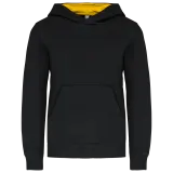 Sudadera capucha contrastada niños