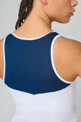 Camiseta pádel sin mangas bicolor mujer