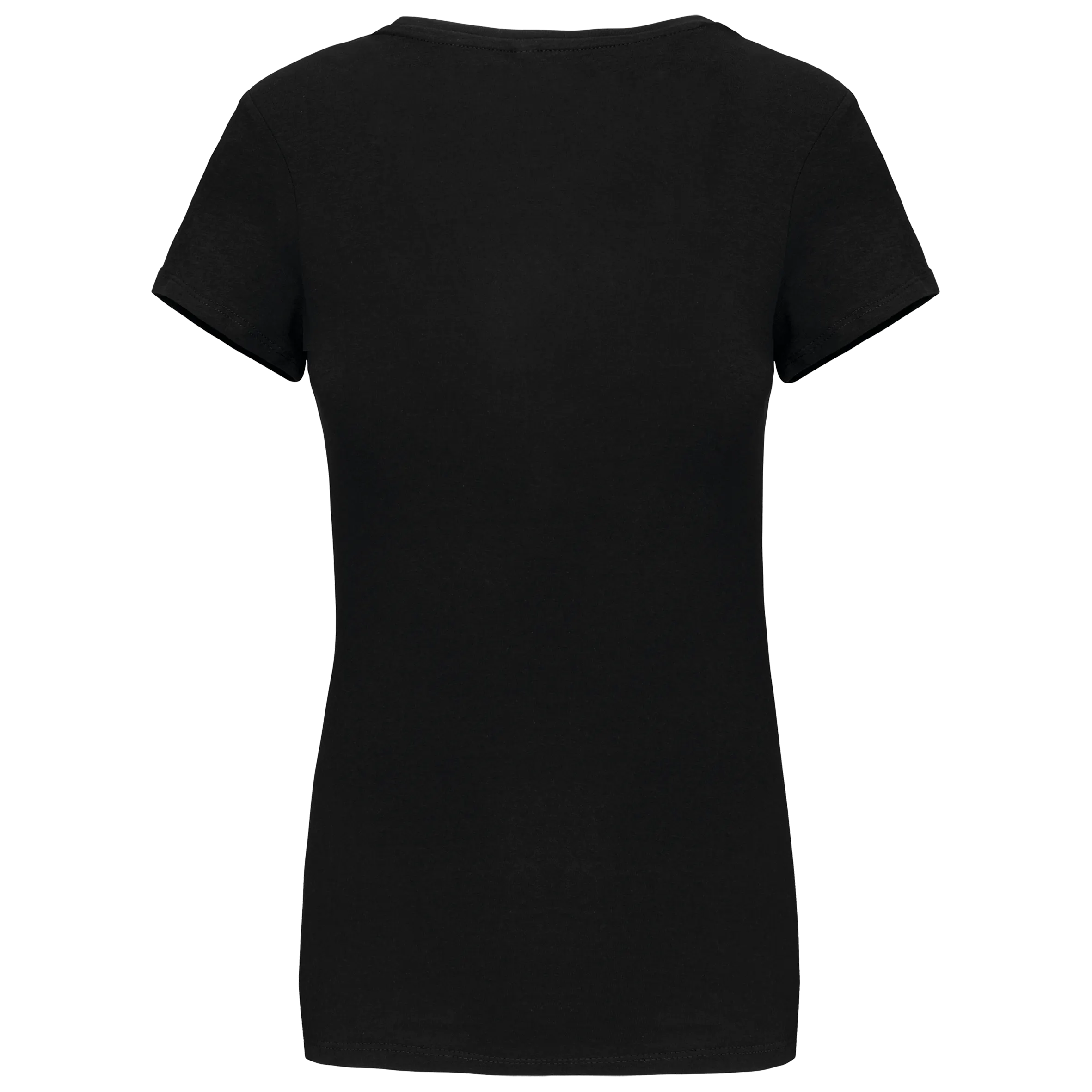 Camiseta con elastano cuello de pico mujer