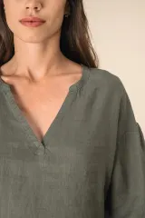 Blusa de lino mujer