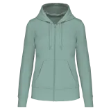 Sudadera con capucha y cremallera ecorresponsable mujer
