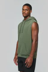 Sudadera con capucha sin mangas unisex
