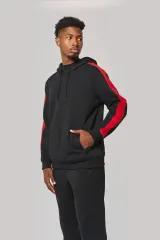 Sudadera de equipo bicolor con capucha unisex