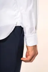Camisa Oxford Pinpoint manga larga hombre