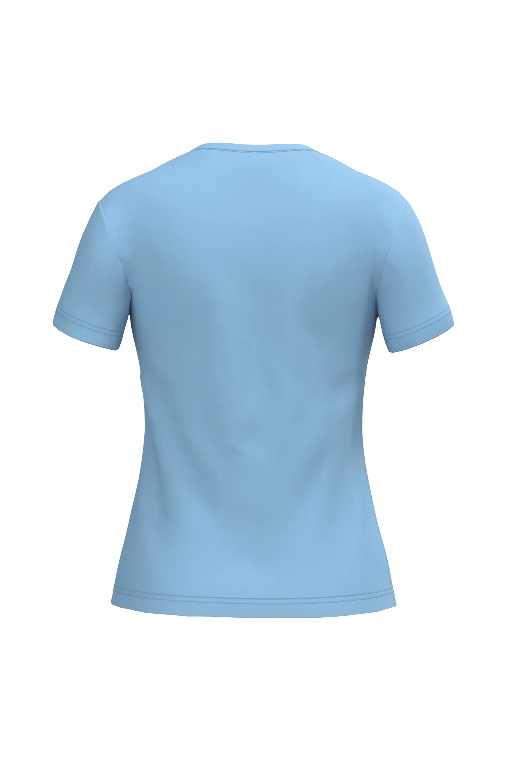 Camiseta de manga cota y cuello de pico mujer