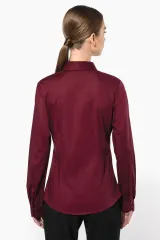 Camisa stretch manga larga mujer
