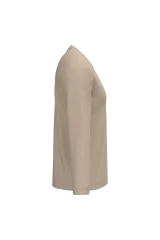 Camiseta manga larga y cuello de pico hombre
