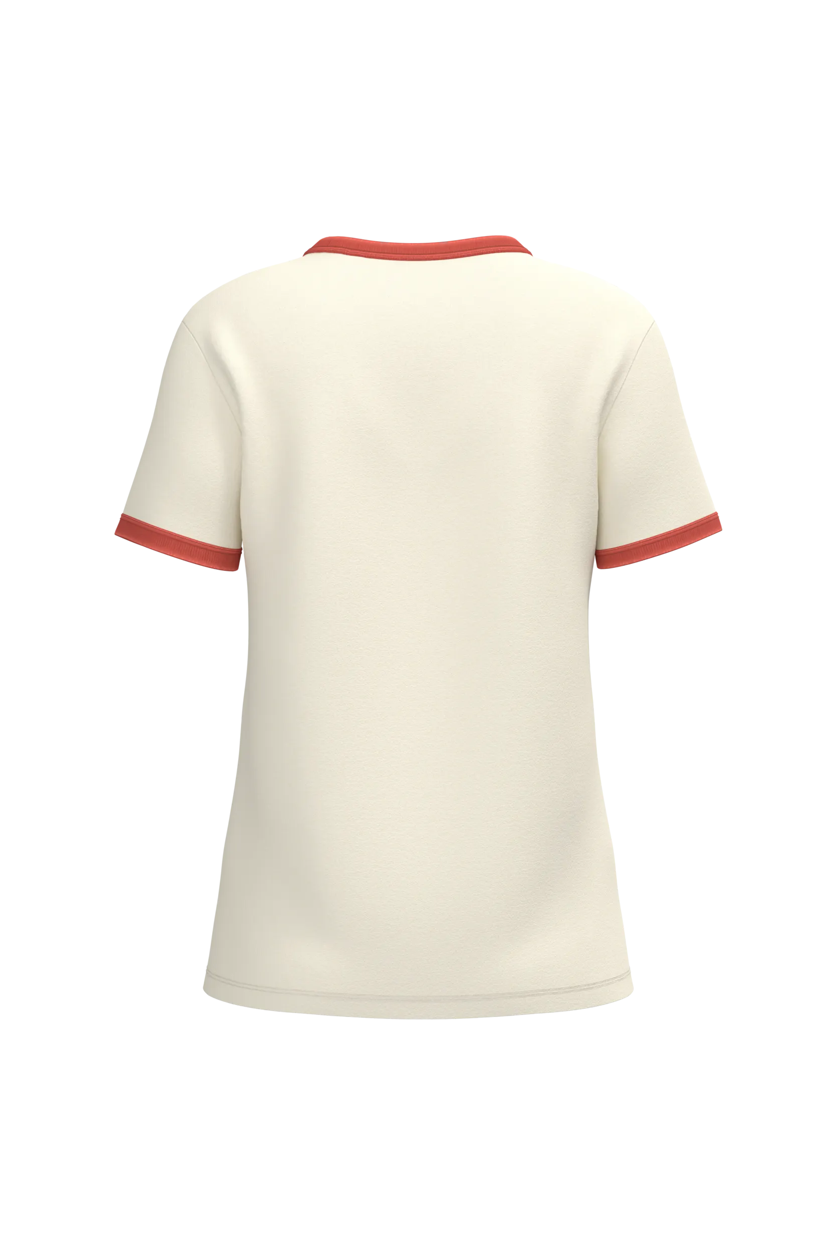 Camiseta ringer ecorresponsable con ribetes contrastados efecto lavado mujer