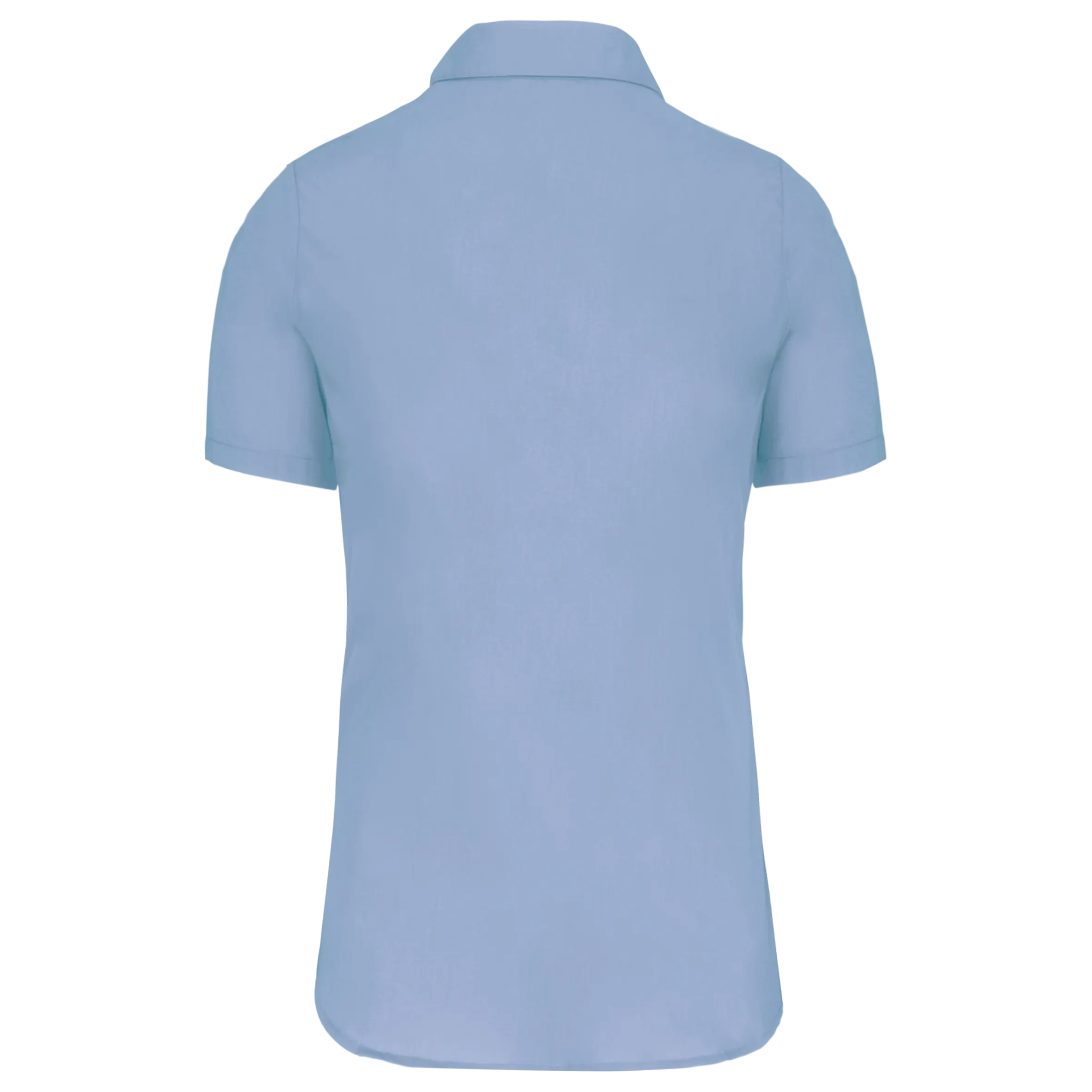 Camisa popelina manga corta mujer