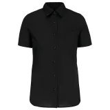 Camisa popelina manga corta mujer