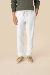 Pantalón efecto lavado de lino hombre