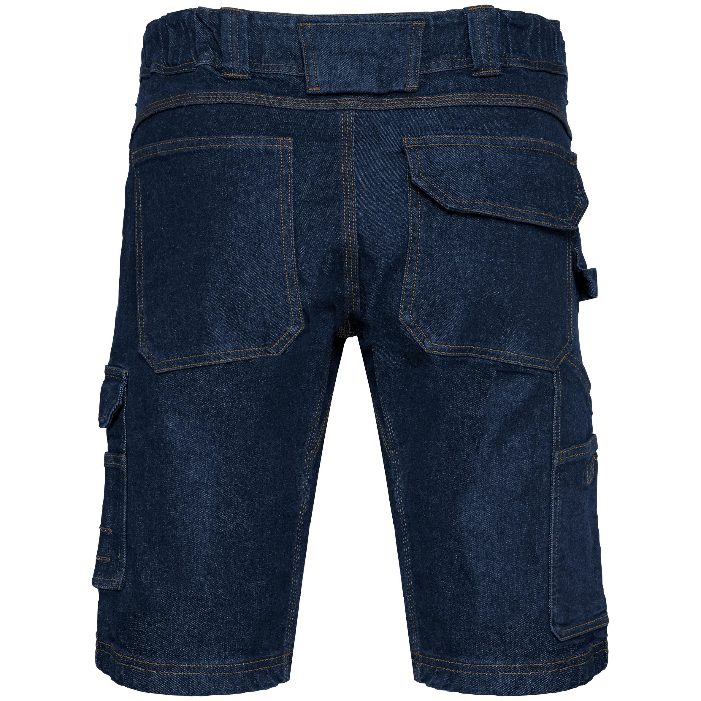 Bermuda denim multibolsillos hombre