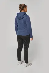 Chaqueta jaspeada con capucha mujer