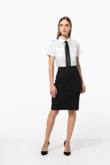 Camisa piloto manga corta mujer