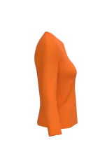 Camiseta manga larga y cuello redondo mujer
